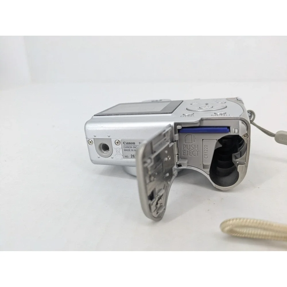 Canon PowerShot A530 Digital Camera Silver 5.0MP 4x Zoom PC1184 & Case TESTED